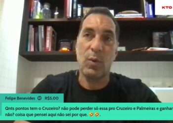 - Aposento com livros e objetos atrás do homem.