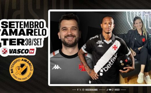 Jogadores do Vasco em entrevista e campanha promocional.