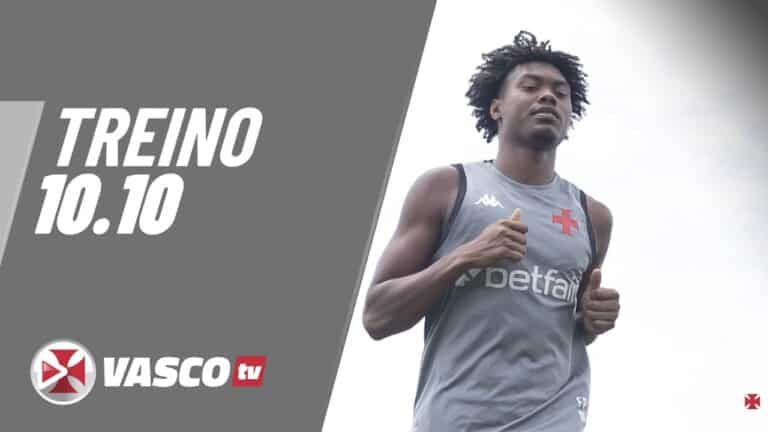 Atleta treinando em dia de verão, vestindo uniforme do Vasco.