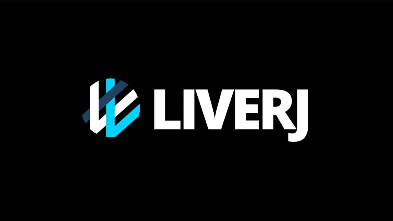 LIVRJ logo em fundo preto.