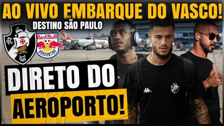 Vasco entrando em aeroporto com jogadores.