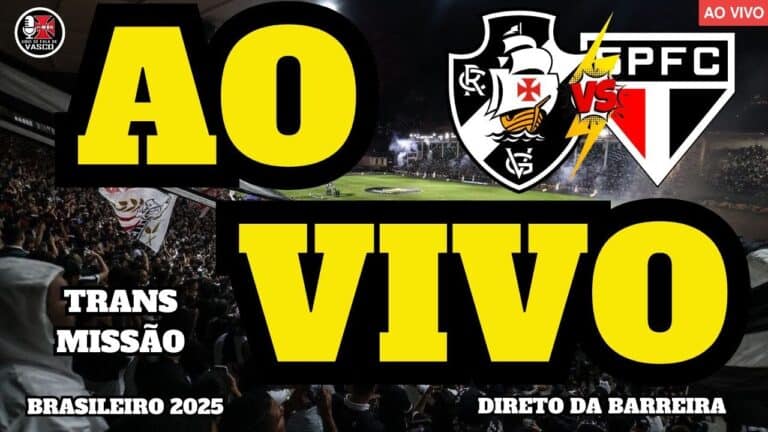 Vasco x São Paulo torcida em jogo ao vivo.