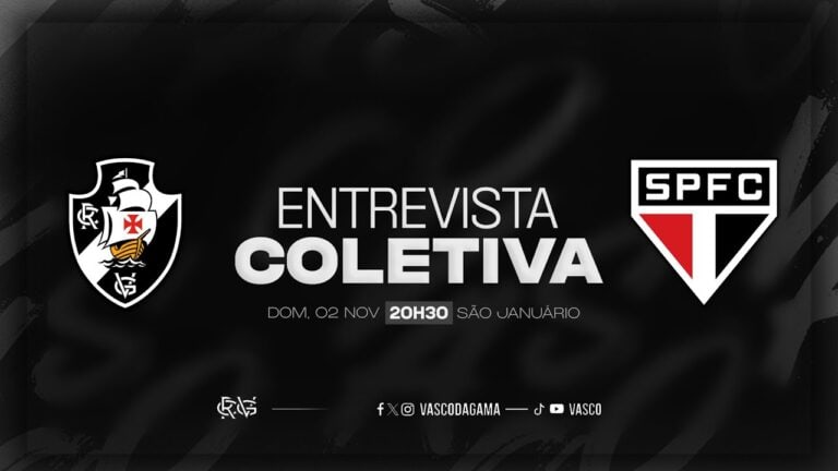 Entrevista coletiva entre Vasco e São Paulo.