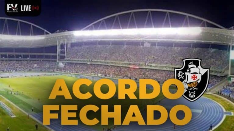 Estádio do Vasco lotado, iluminação forte acima dos assentos.