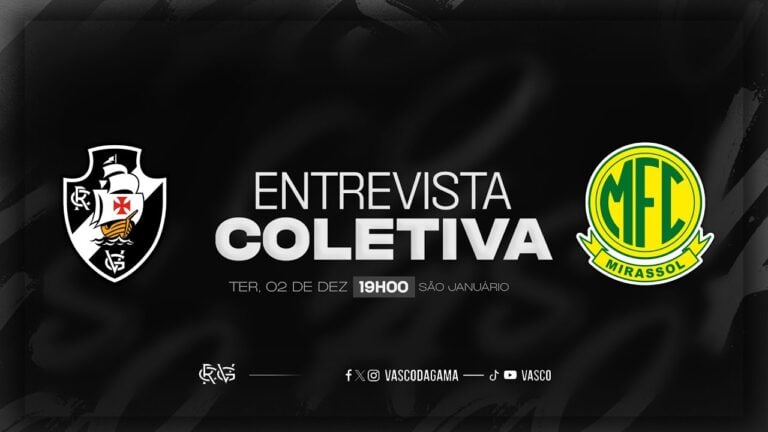 Ídolos do Vasco e do Mirassol em destaque para entrevista coletiva.