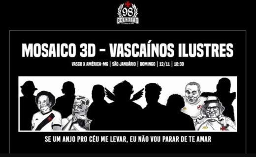 Mosaico de torcedores ilustres do Vasco