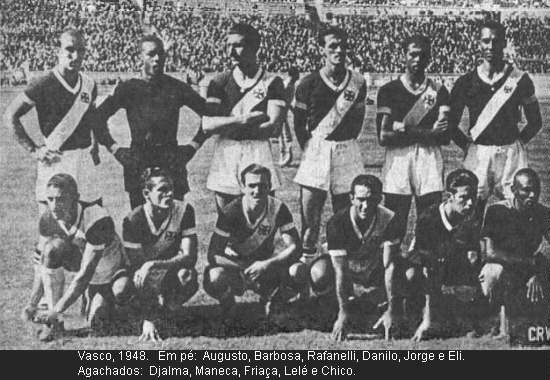 Vasco campeão sul-americano de 1948, invicto