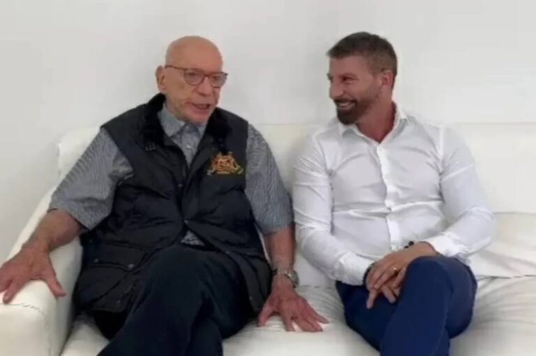 Pedrinho em reunião com José Roberto Lamacchia