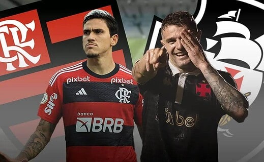Pedro e Vegetti, atacantes de Flamengo e Vasco