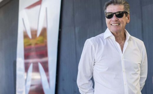 Jorge Salgado em visita a treino no CT Moacyr Barbosa