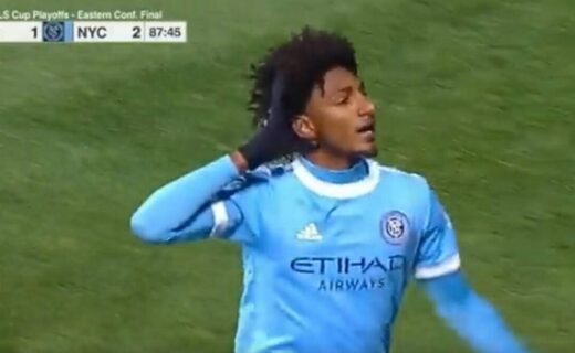 Talles Magno comemorando gol pelo New York City